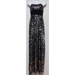 NWT Y2K Glamcore Sequin Maxi Dress Women's Small Partycore Metallic NYE Formal
